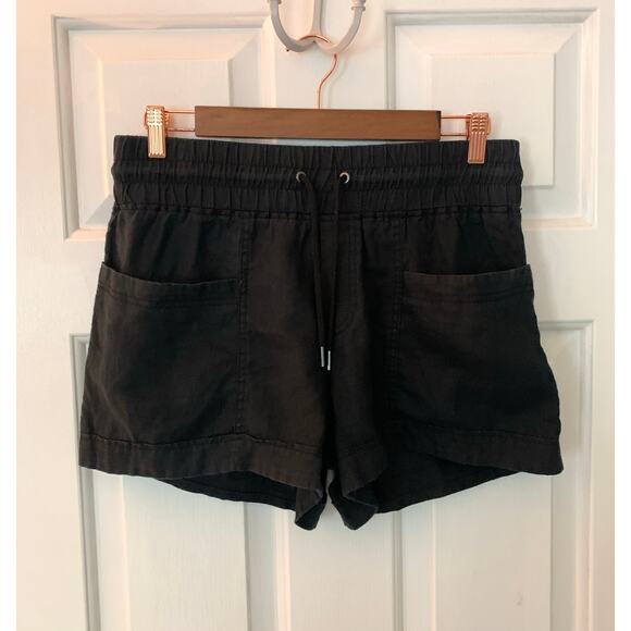 Athleta Women's Black Cabo Linen Lightweight Shorts - Picture 1 of 6